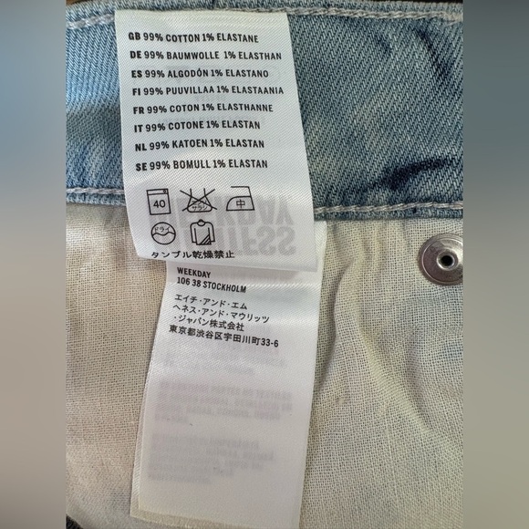 WEEKDAY, size W28 L34 white acid washed bleached look skinny jeans - Picture 9 of 9